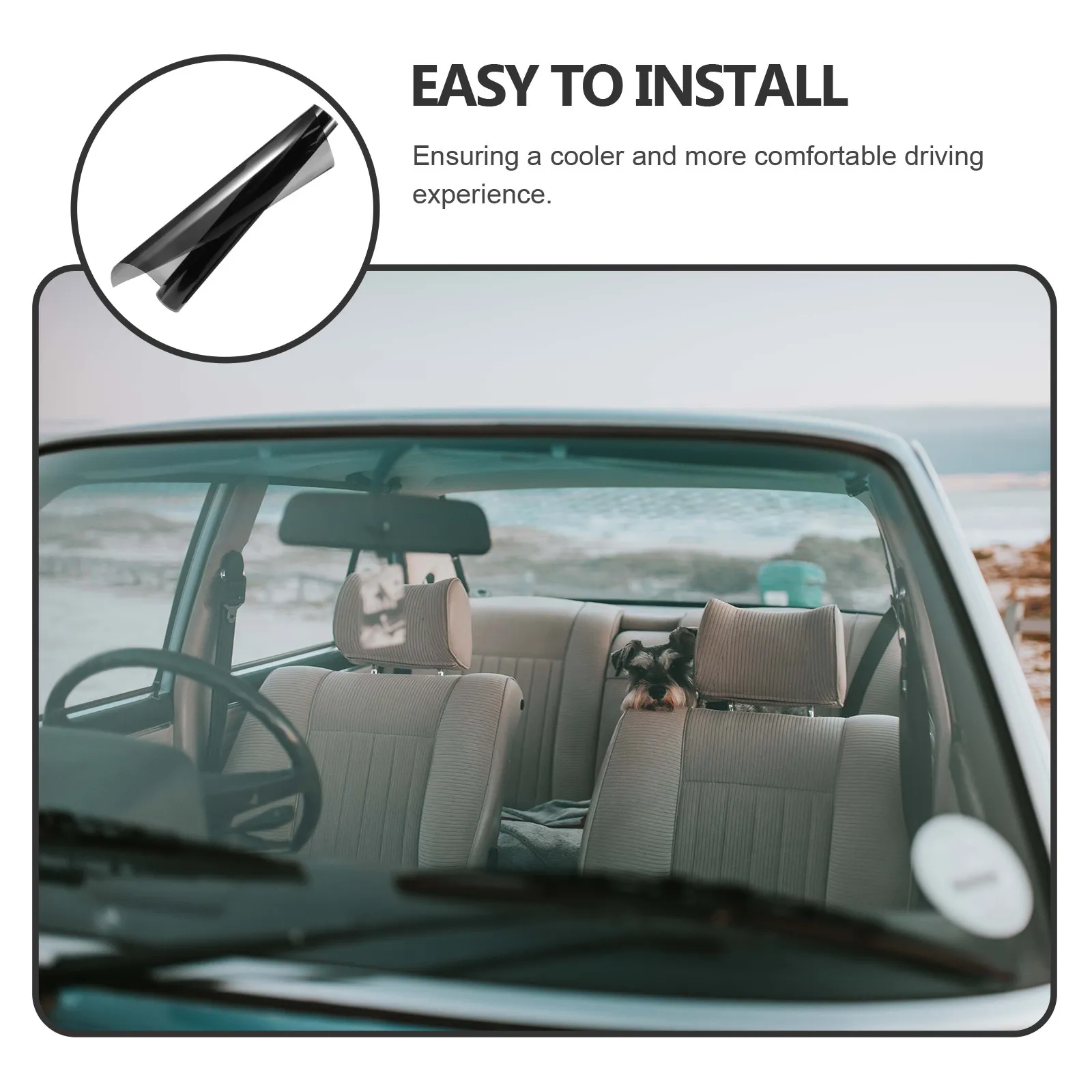 Heat Blocking Window Film for Car 1M Automotive Uv-Proof Thermal Insulation Film Windshield Sun Shade Car Accessory