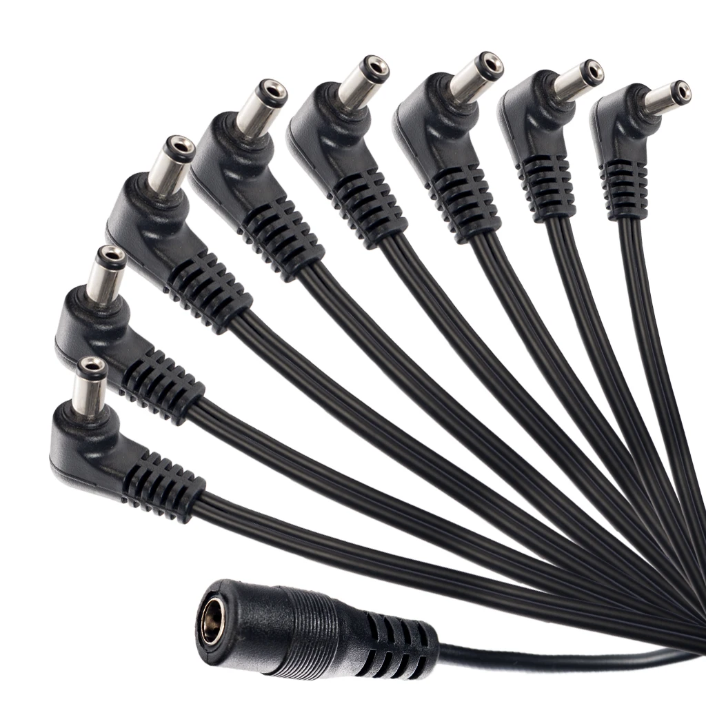 Cable de Pedal de guitarra de 1 a 8, cadena Margarita, divisor de fuente de alimentación, 9V CC, 8 vías, accesorios de guitarra, PSU, Pedal de