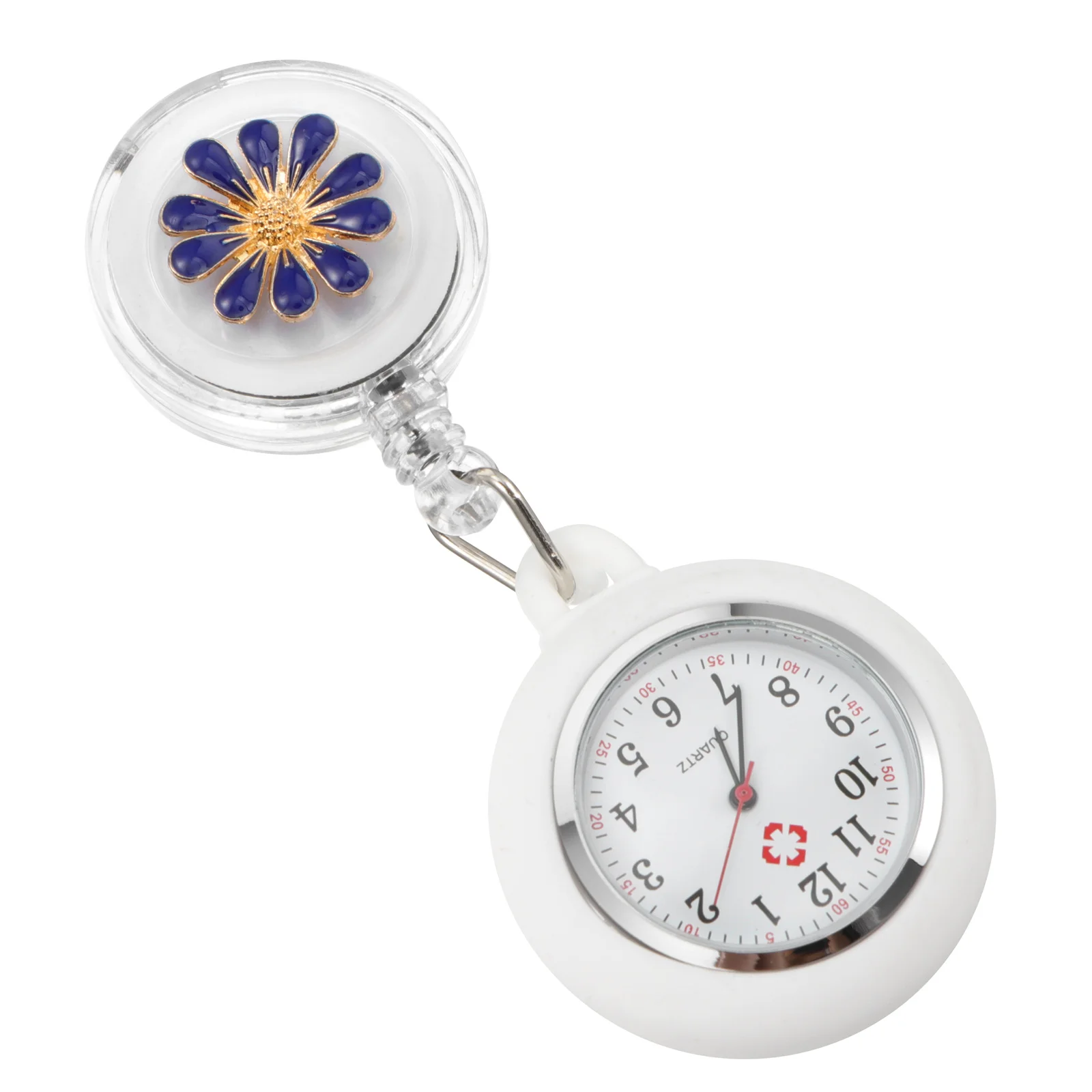 

Chest For Nurses Alloy Quartz Movement Waterproof Nurse Fob Watch Clear Dial Date Weekday Adjustable Clip On Pocket Watch For