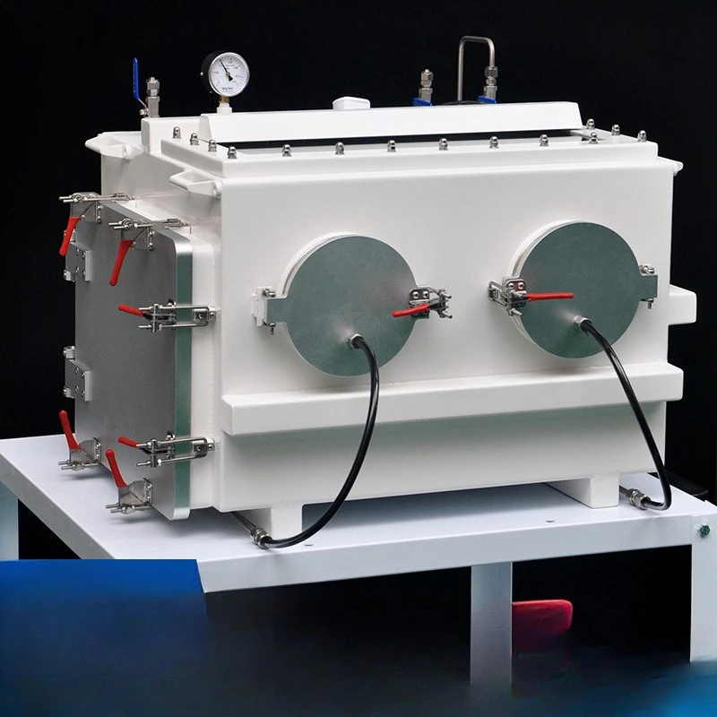Food packaging, anhydrous and anaerobic glove box, vacuum stainless steel operation box