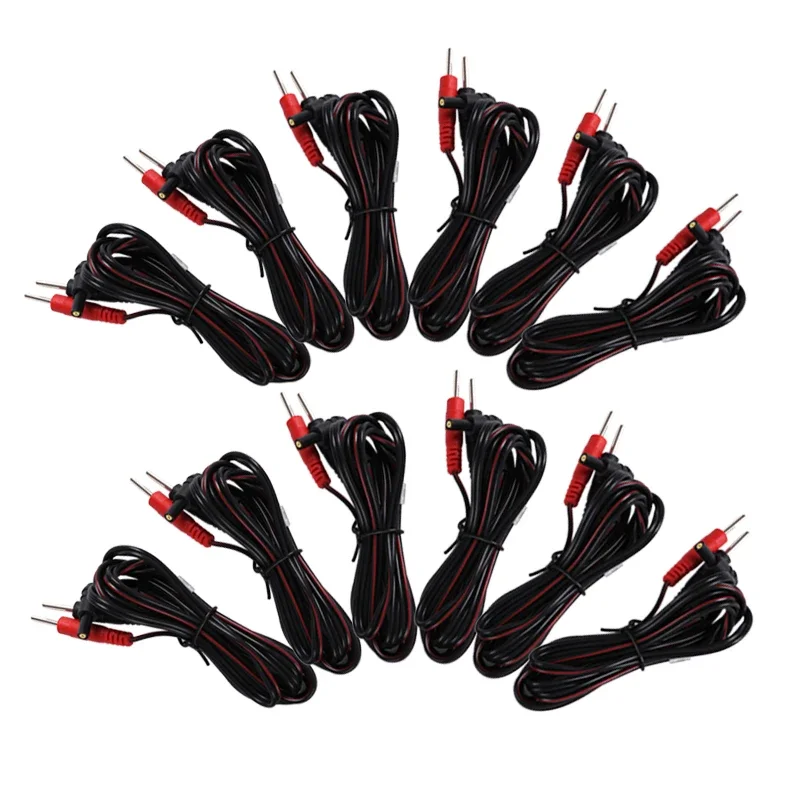 

Replacement Electrode Cable Conductive Standard Pin Connection Wire for TENS Unit Muscle Stimulator Digital Therapy Machine