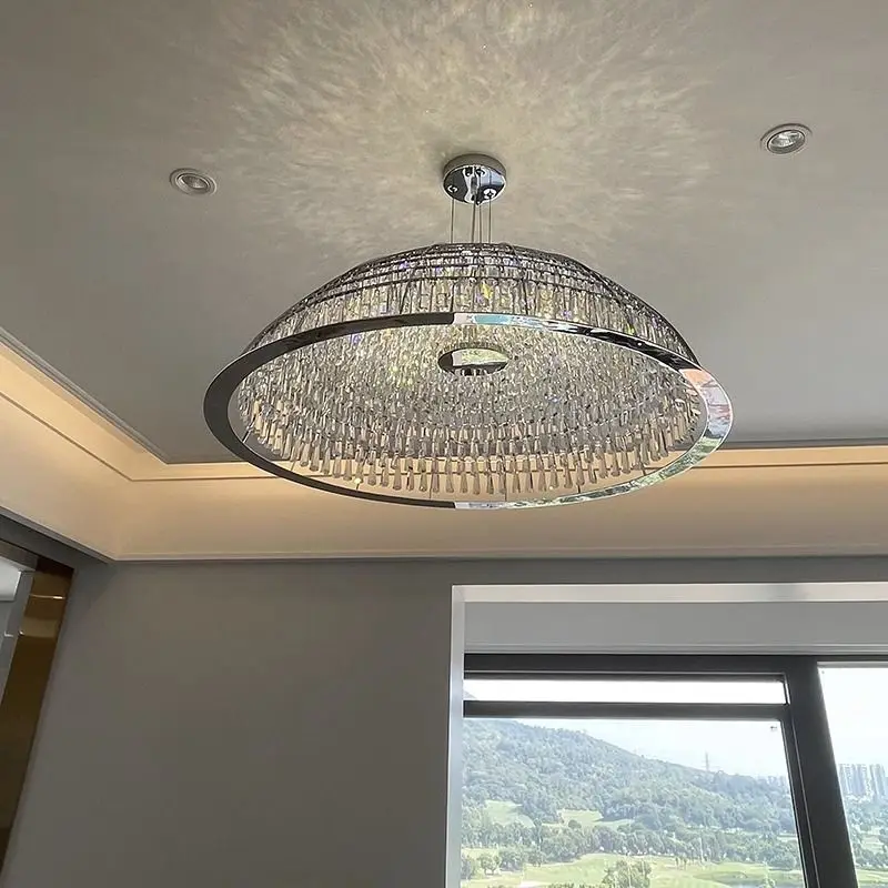 

Italian Minimalist K9 Crystal Chandelier Restaurant Personalized Crystal Palace Villa Luxurious and Atmospheric