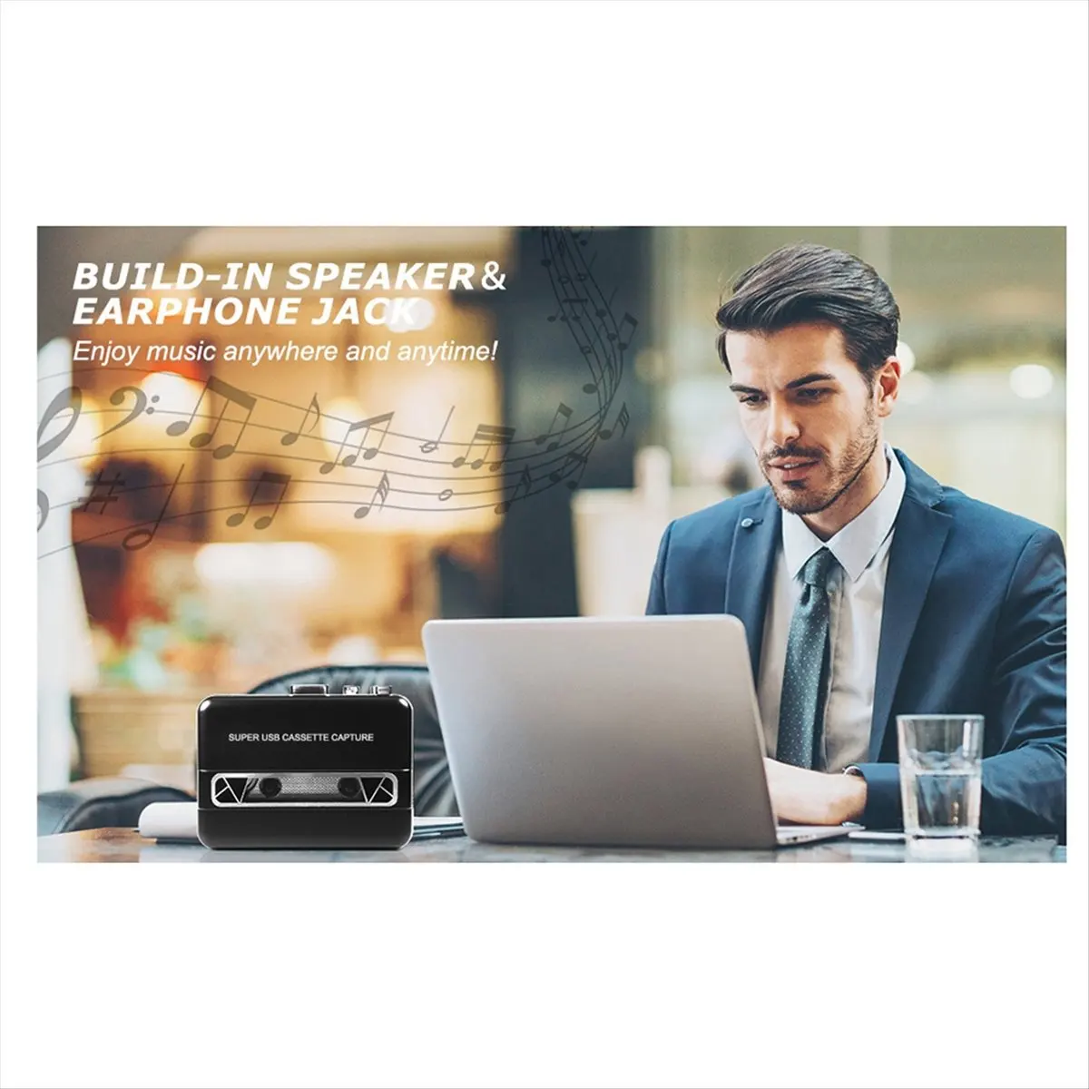 【ELEVATE LIFE】Upgrade USB Cassette Tape to PC Super USB Cassette-to-MP3 Capture Audio Music Player CD Converter