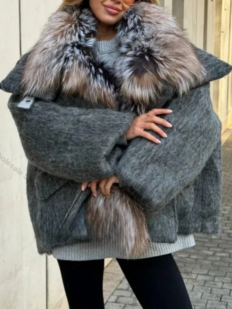 Puffer Jacket Women's Women's Real Fur Jacket Warm Winter Down Padding Parkas Warm Lightweight Goose Down Coat Cold Protection view 4