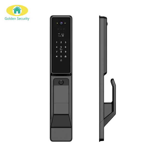 

X6 Wholesale 3d Face Recognition Fingerprint Key Entry Smart Front Door Lock With Camera Wifi Video Doorbell Function Tuya T31