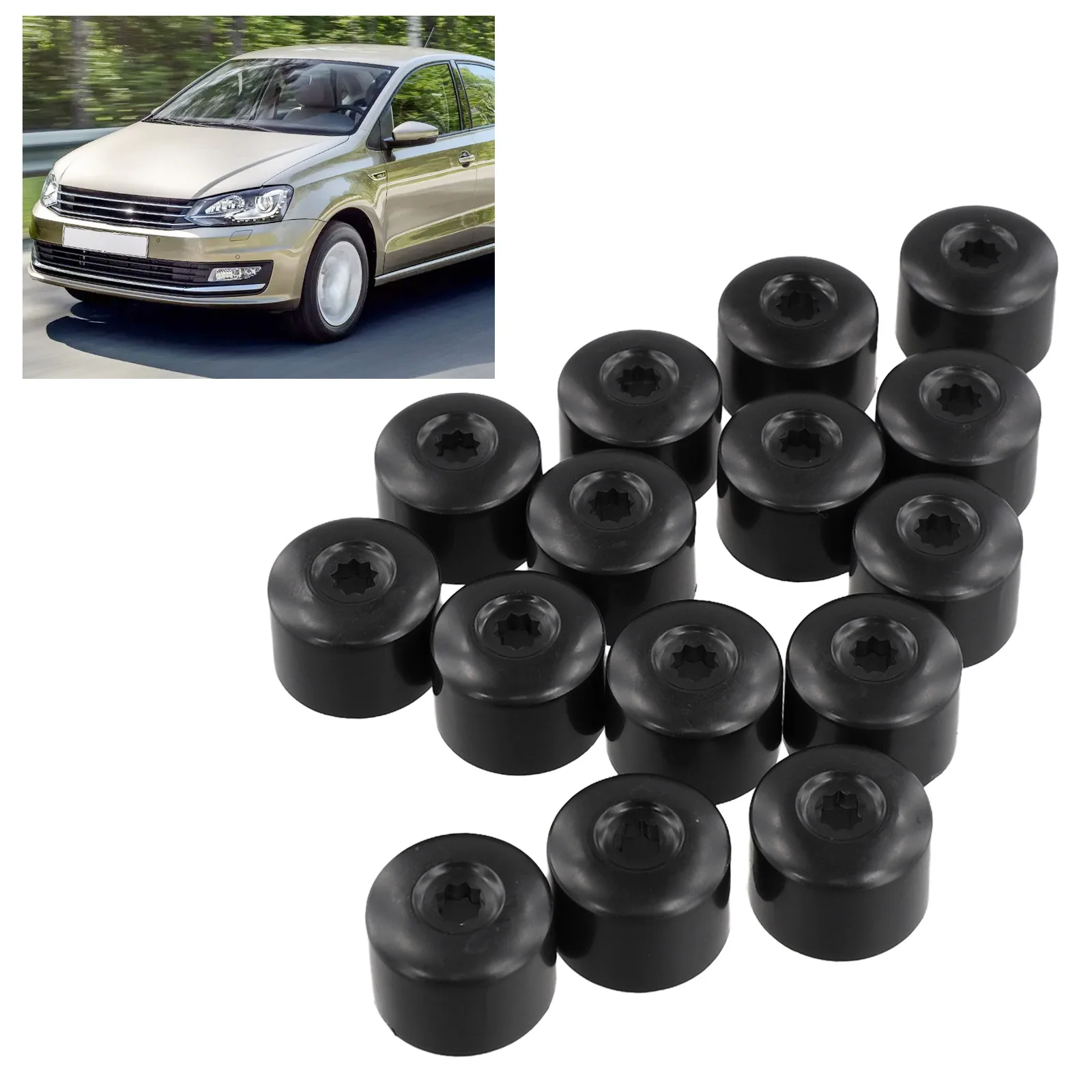 Car Accessories Wheel Nut Bolt Cap Nut Bolt Cap Dust Cover Hook Kit For Golf MK4 alloys With 17mm Bolts Car Wheel Lug