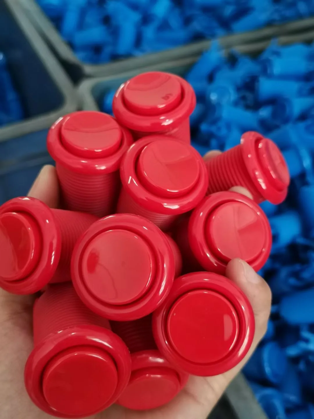 Taste im amerikanischen Stil mit Mikroschalter, Arcade-Druckknöpfe, 28 mm Montageloch, langer Arcade-Schrank, Spielteile, 1 Stück – Detail 2