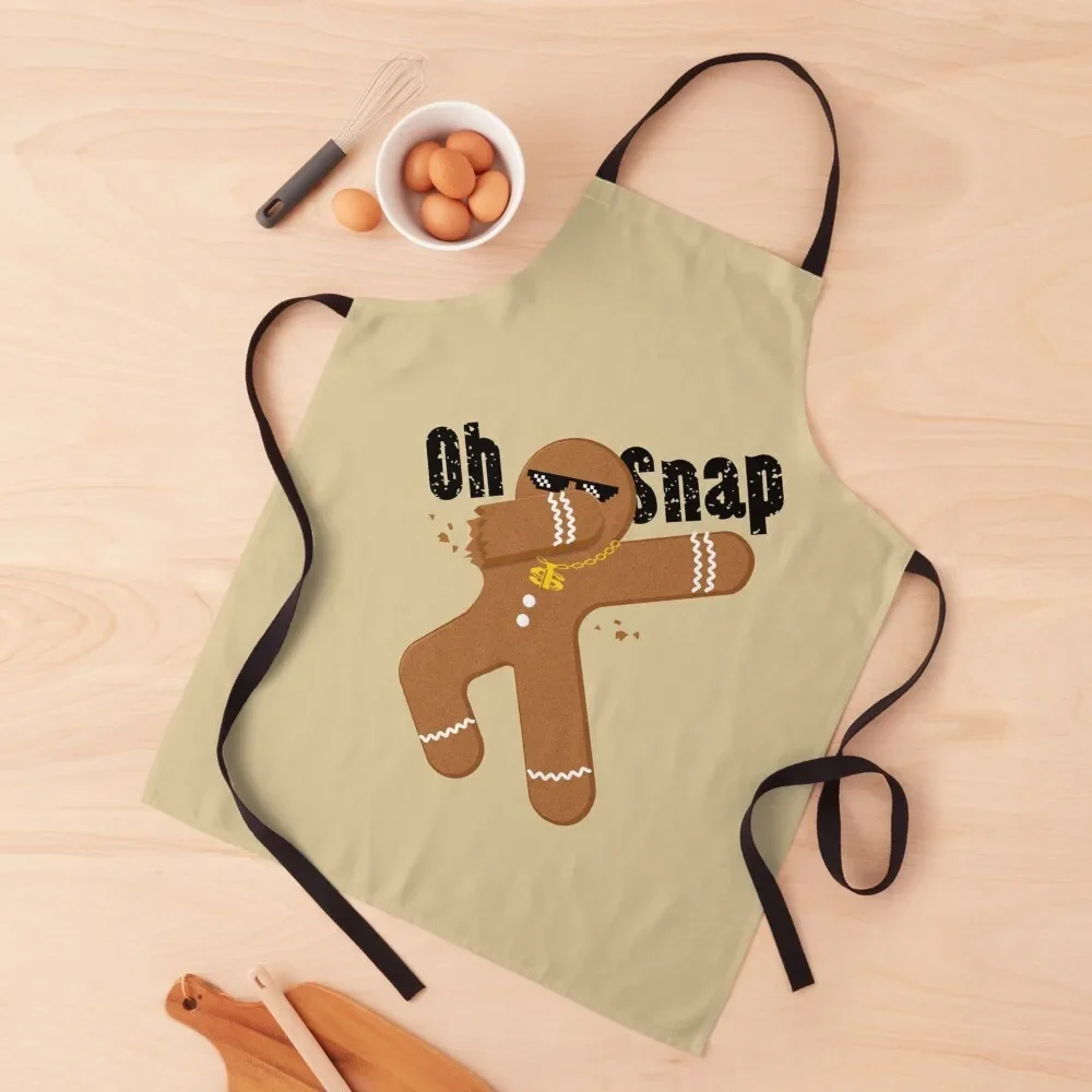 Funny Gingerbread Oh Snap Apron women's work professional kitchen kindergarten teacher chef for man Apron