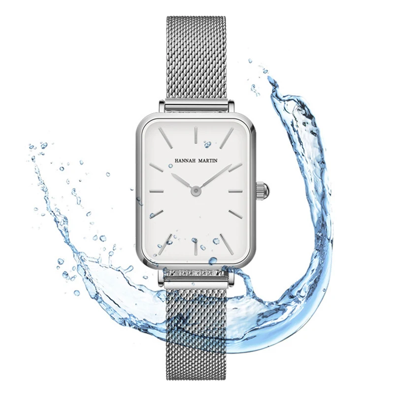 Retro Square Watches For Women Ladies Watch Rose Gold Ultra Thin Small Dial Quartz Wrist Watches Luxury Steel Mesh Strap Clock