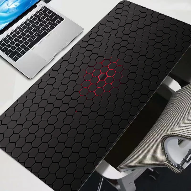 Technology Anime Hexagon Mouse Pad Anime Gamer Gaming Accessories Varmilo Keyboard PC Computer Desk Mat XXL Carpet Mousepad