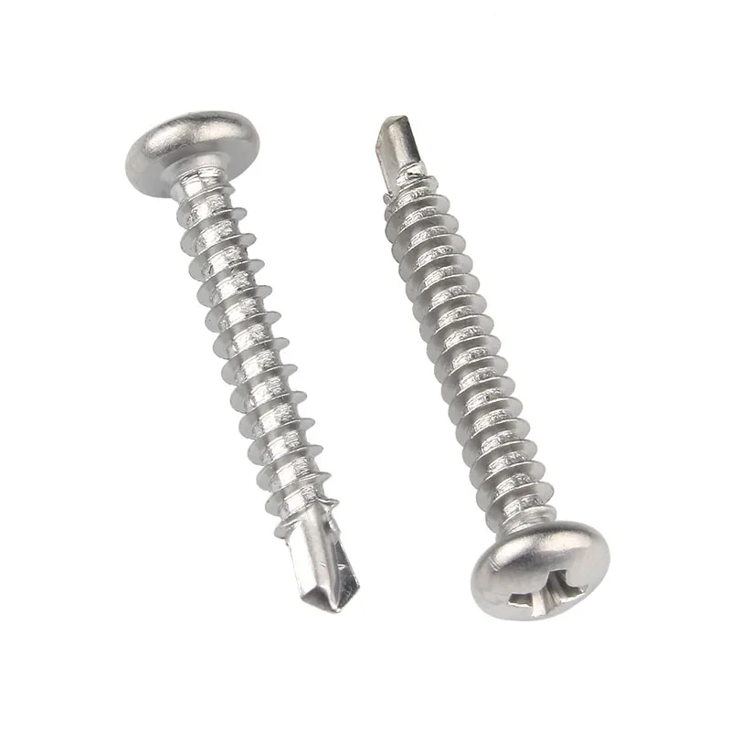 10PCS M4.2 M4.8 410 Stainless Steel Phillips Pan Head Drilling Screws Self Tapping Screw Screws Length 13mm~50mm