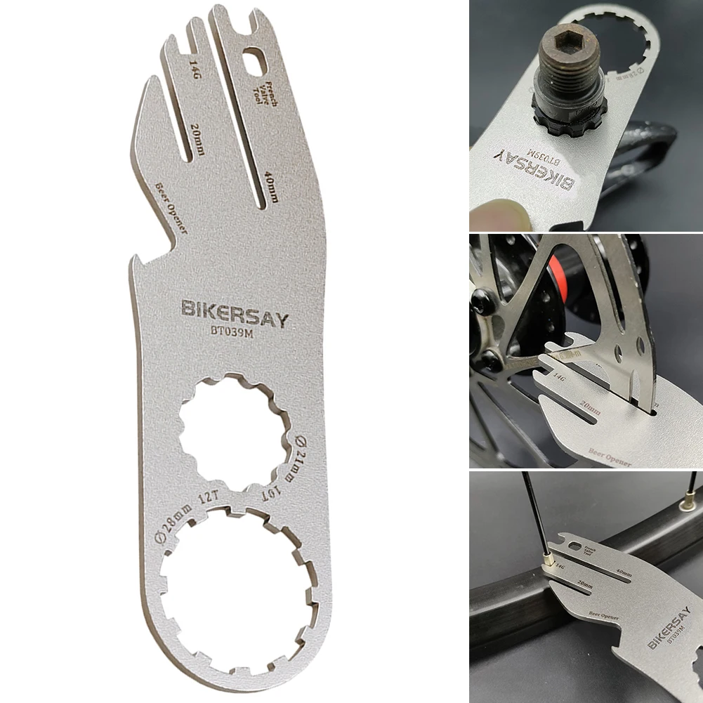 Bike Disc Rotor Alignment Tool Bicycle Service Spanner Stainless Steel Flattening Correction Repair Wrench Multifunctional
