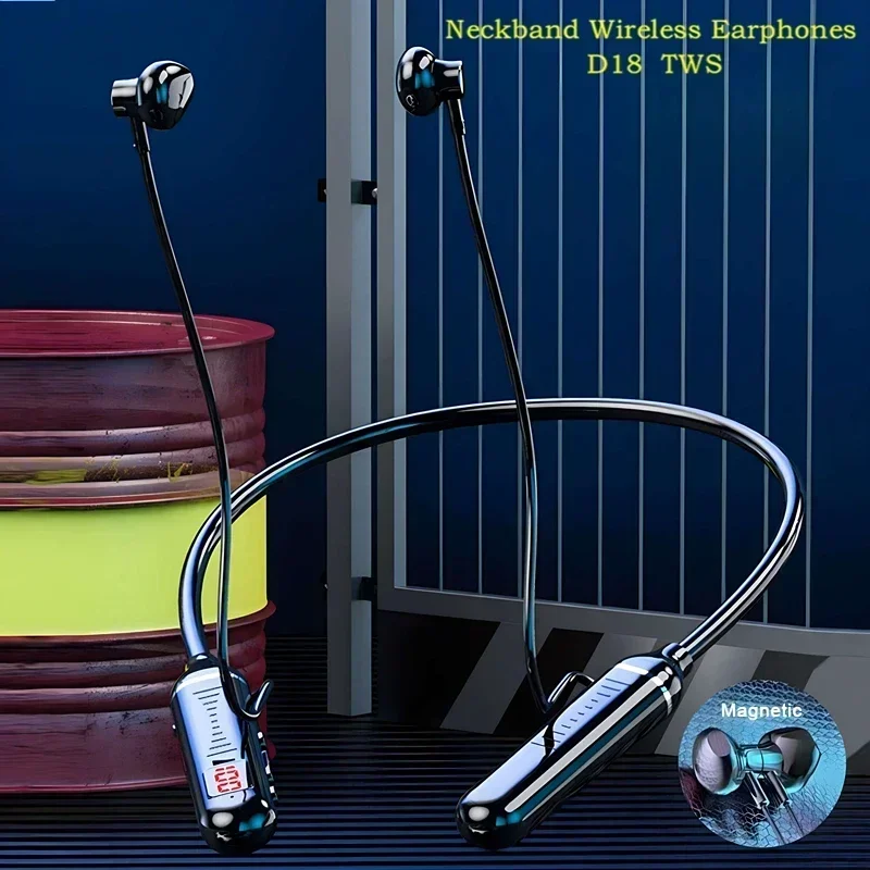 K58pro TWS Беспроводные наушники Bluetooth 5,2 Наушники с магнитным шейным ремешком Спортивная водонепроницаемая Bluetooth-гарнитура с микрофоном и шумоподавлением