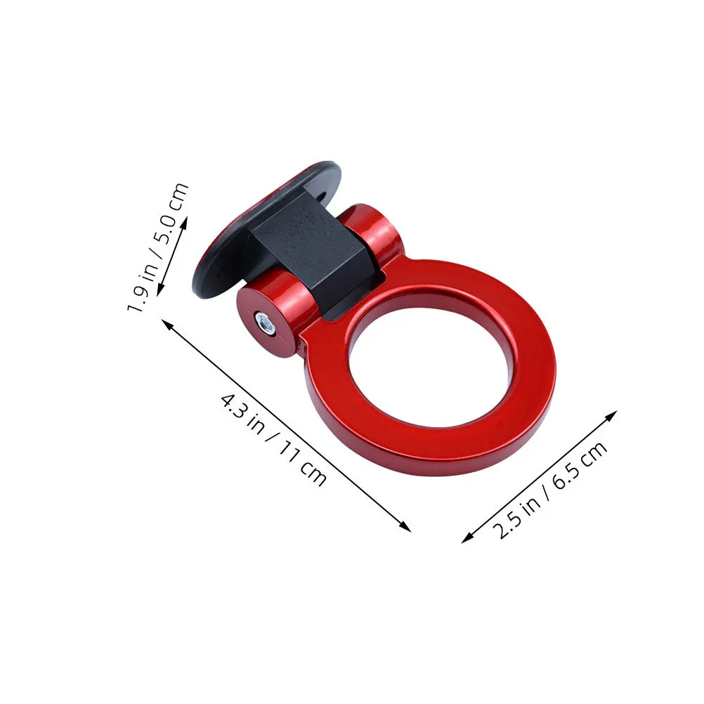 

2pcs Car Decorative Tow Hook Universal Fit For Vehicle Trailer Styling Abs Durable Easy Install Decorative Towing Hook