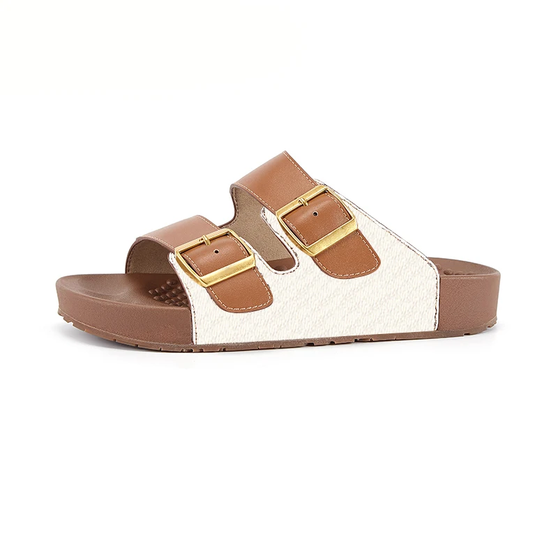 Women's Shoes Massage Insoles Comfortable To Wear Low Heels Female Beach Shoes Classic Minimalist Style Ladies Outdoor Slippers