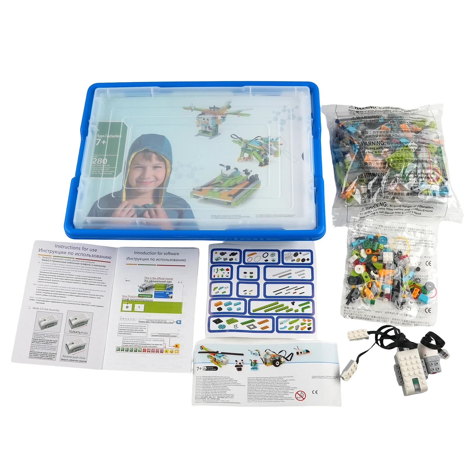 

280Pcs Robotics Building Blocks Set - STEM Educational Construction with Organizer Box & Manual & 109 pieces accessory pack