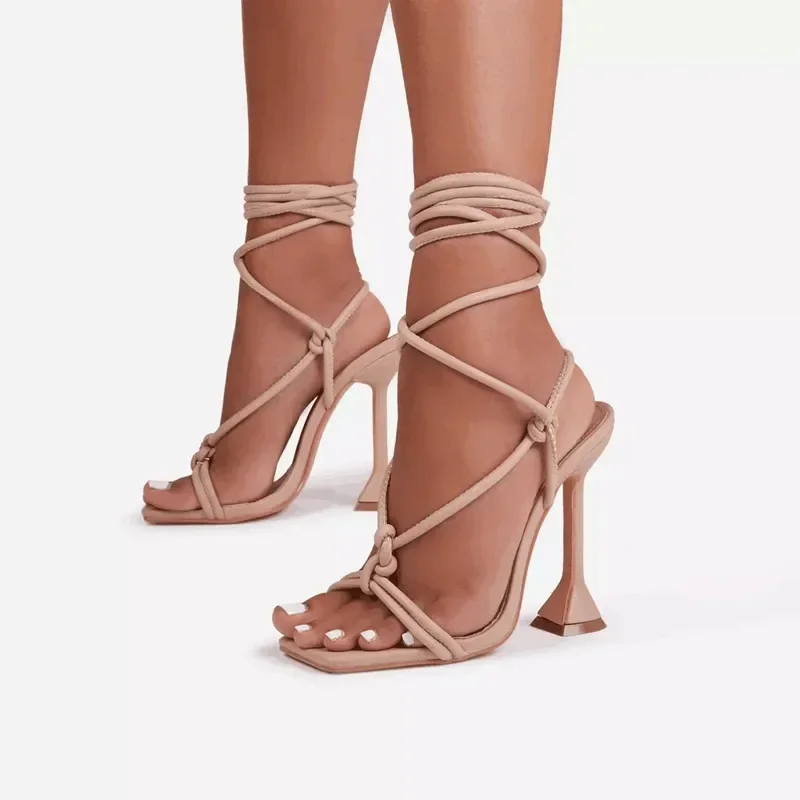 2024 New Women\'s Sandals Summer Shoe Women Sexy Dress High Heels Fashion Ankle Straps Open Toe Pumps Gladiator Shoes Female Heel