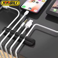 NNBILI 1/2pcs Silicone Usb Cable Organizer Cable Winder Desktop Tidy Clips Cable Holder for Mouse Headphone Wire Organizer ﻿