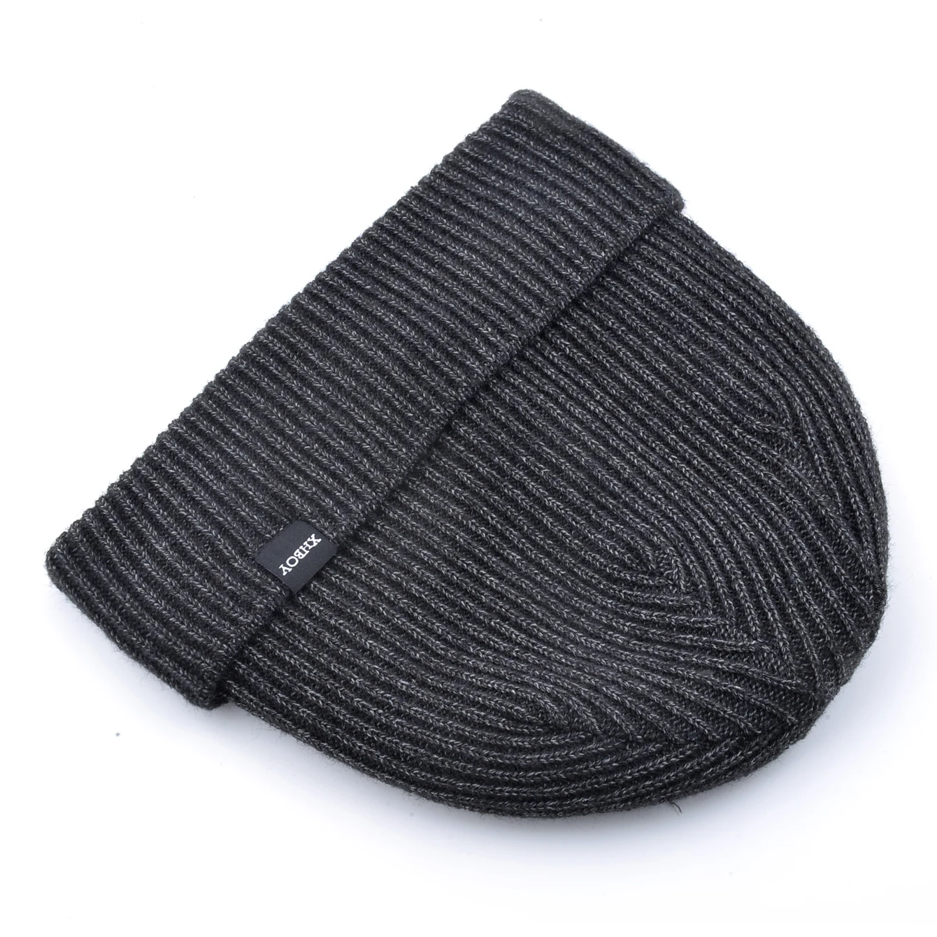 Winter Knitted Beanie Knitting Solid Color Beanie Men\'s Thick Hats Outdoor Warm Ski Beanies For Men  Double Layers With Velvet