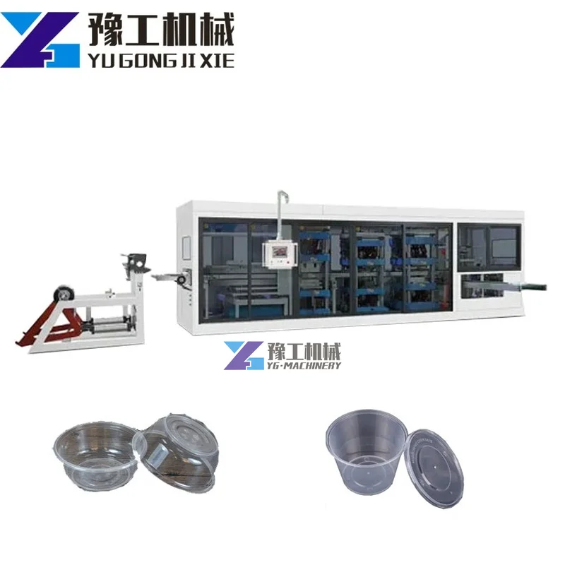 Design Pulp Molding Plastic Cup Food Container Foam Thermoforming Production Line for Making Wine Bottle Tray Cutlery Machine