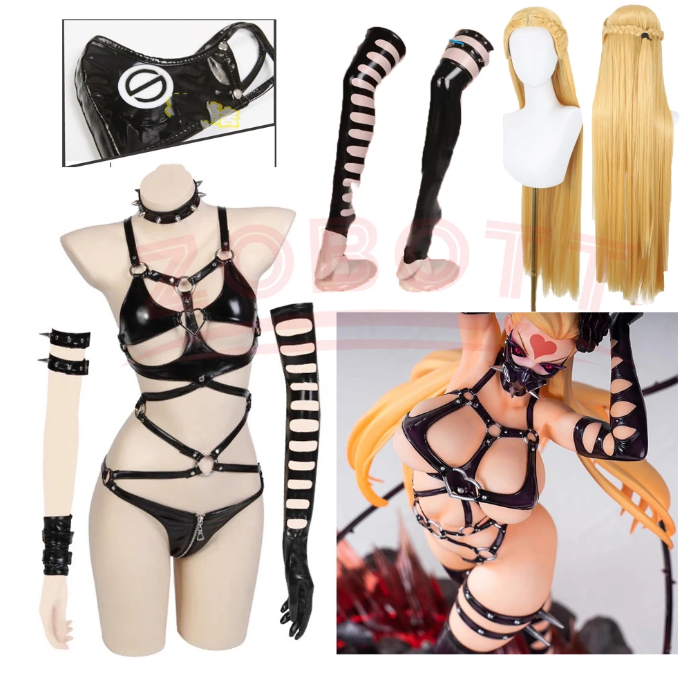 

Сексуальный костюм принцессы-монстров Super S Do-S для косплея, парик Kaijin Hime Demon, кожаный комплект для взрослых и женщин, ролевая вечеринка на Хэллоуин, аниме