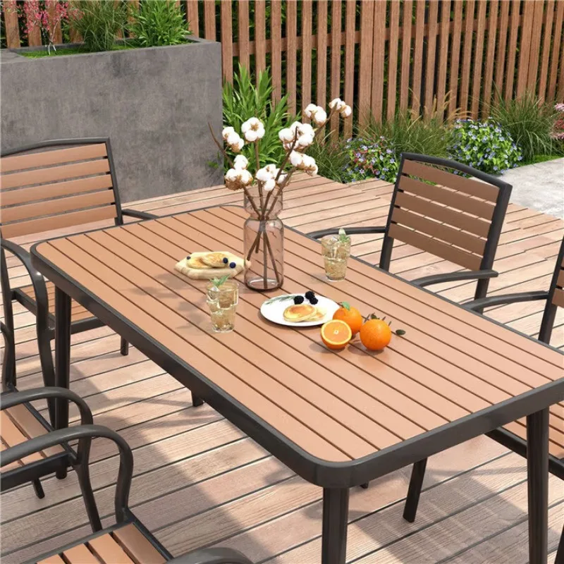

Outdoor tables and chairs courtyard open-air waterproof sunscreen outdoor tea tables and chairs