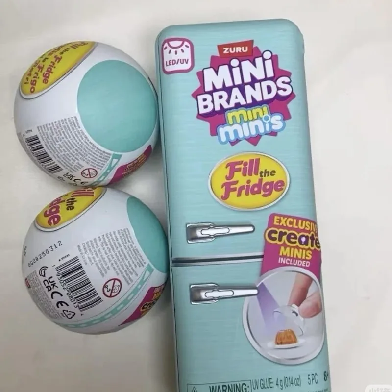 Zuru Mini Fridge Stuffing Toy Tide Play Blind Box Stuffing Fridge Ball, Blind Box Random Mini Model Toy Child Ideal Gift
