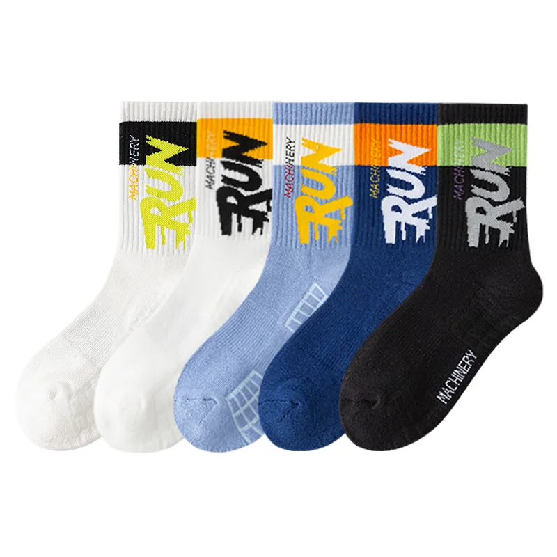 Professional Marathon Running Sock Men Women Winter Sport Fitness Thickened Cushioned Mid Long Football Cycling Non-slip Socks