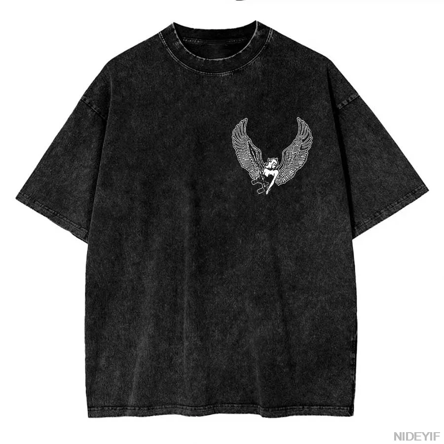 Customization Resident Evil 2 Claire Redfield Biohazard Oversized T Shirt 100% Cotton Vintage Washed T-shirt For Men Women J168