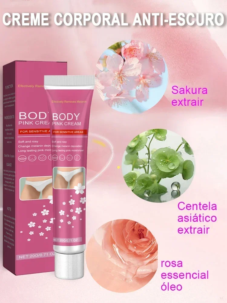 Creme de clareamento da pele para partes íntimas, Soro de clareamento das axilas, Clarear a bunda, Joelho iluminar, Coxa interna, Braço, Corpo,