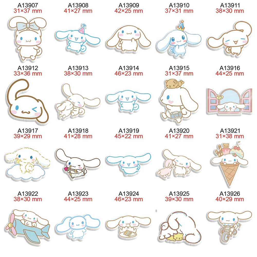 

Japan Sanrio Cinnamoroll Cartoon Planar Resin Flatback for DIY Hairbow Accessories Decoration Craft Decoration 30pcs