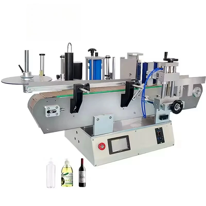 Hot Sale Automatic Desktop Positioning Round Bottle Labeling Machine And The Label Can Be Wrapped Around Bottle A Circle