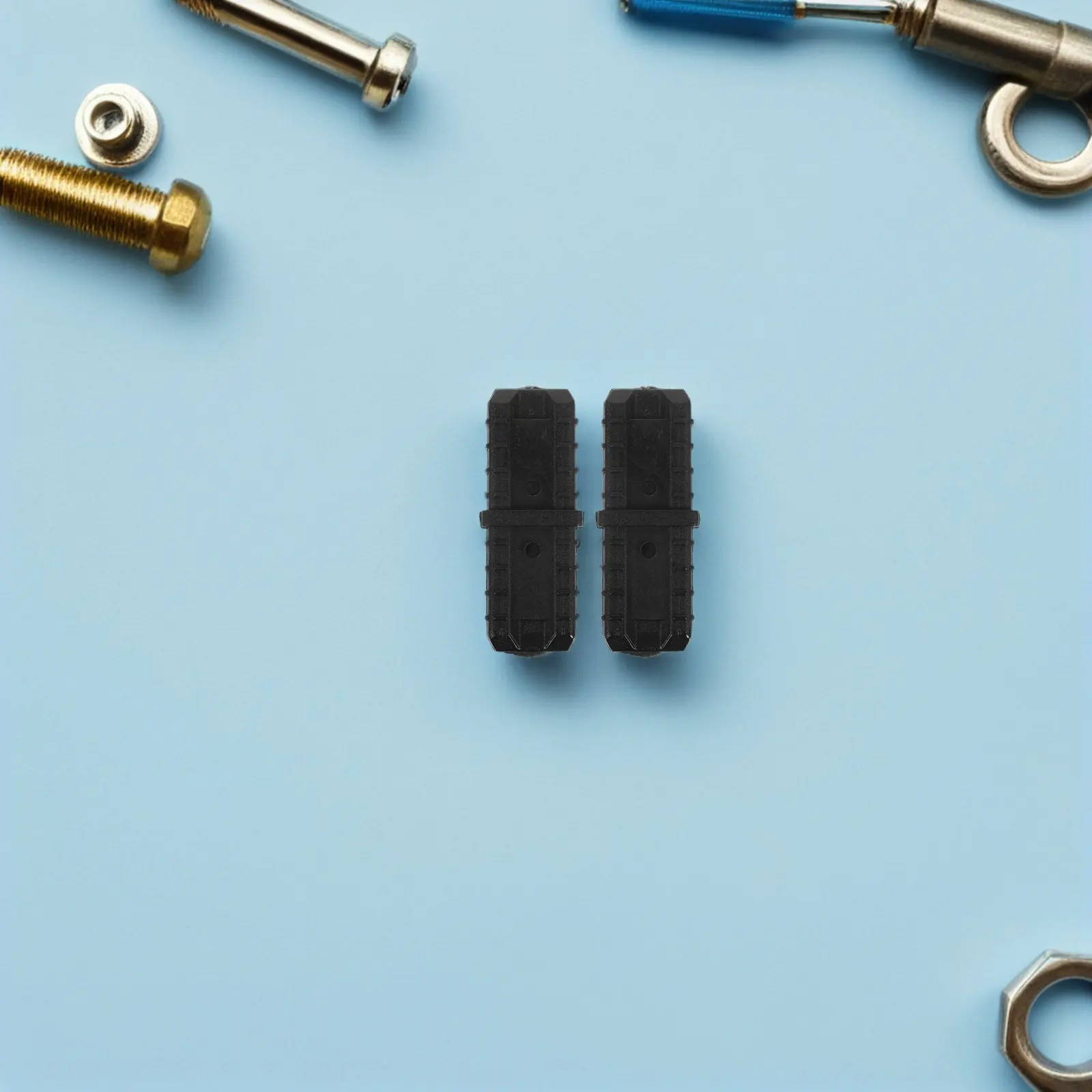 30Pcs Double-End Flat Tube Connector for Furniture Frame 10x20mm Square Tubing Joint Plastic 2-Way Pipe Fitting Invisible DIY