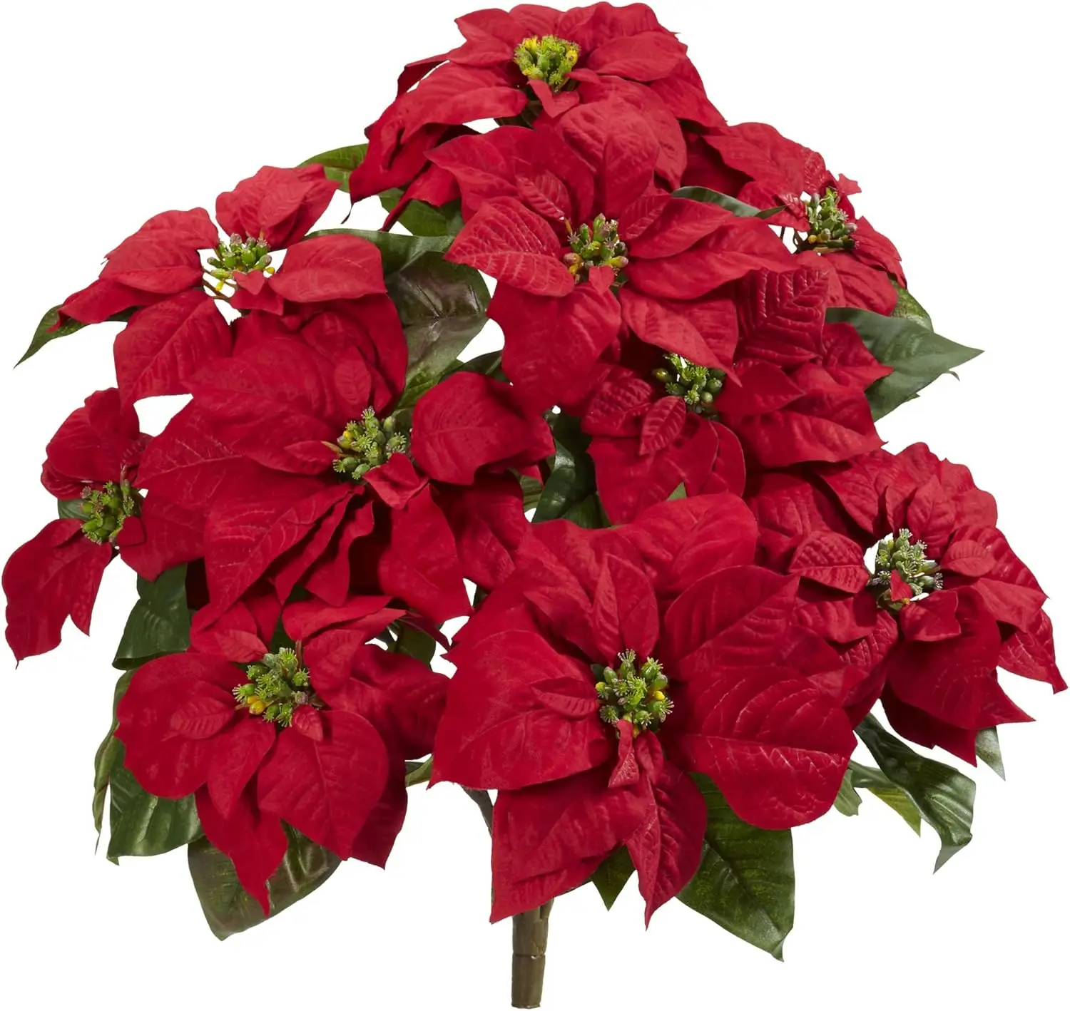 

24” Poinsettia (Set of 2) Artificial Plant, Red