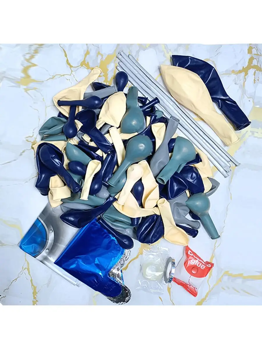 Space Balloon Arch Kit – Marineblaue/weiße/graue Folienballons für Astronauten-Geburtstage, UFO-Party und galaktische Duschdekoration für Jungen – Detail 3