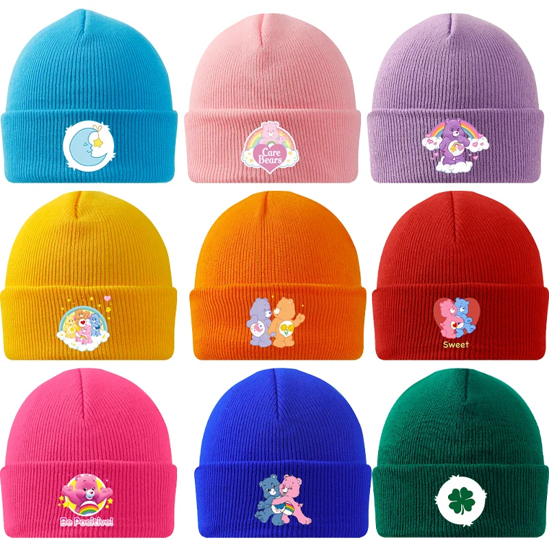 Care Bears Jongens Meisjes Winter Hoeden Kinderen Gebreide Muts Cartoon Anime Patroon Gedrukt Caps Kinderen Leuke Mutsen Verjaardagsfeestje Geschenken