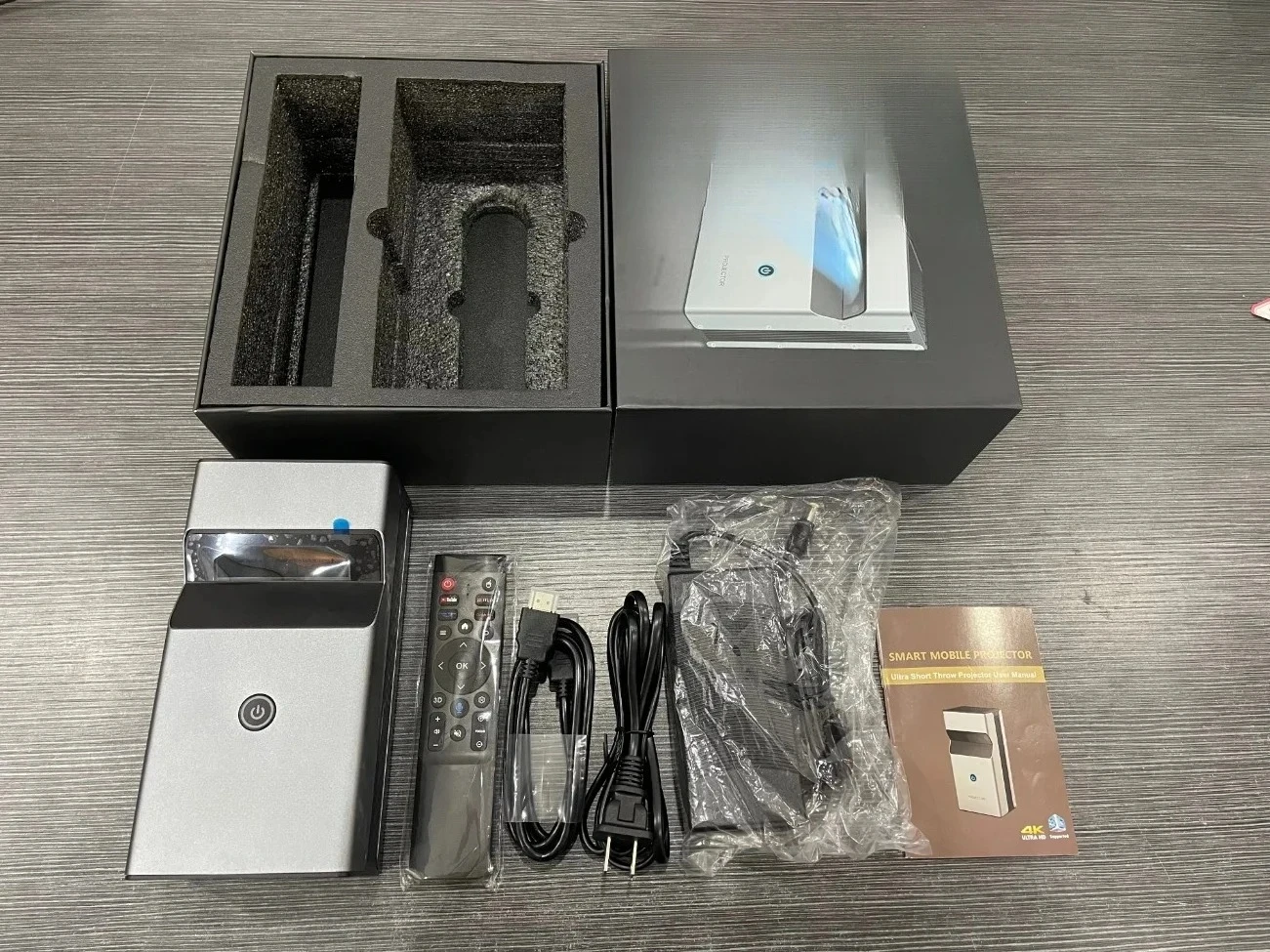 Newest Mini Ultra-DLP Short Throw Native 1080P Support 4K Video Desk Movie Android Auto Focus Keystone WiFi Home Learn Projector