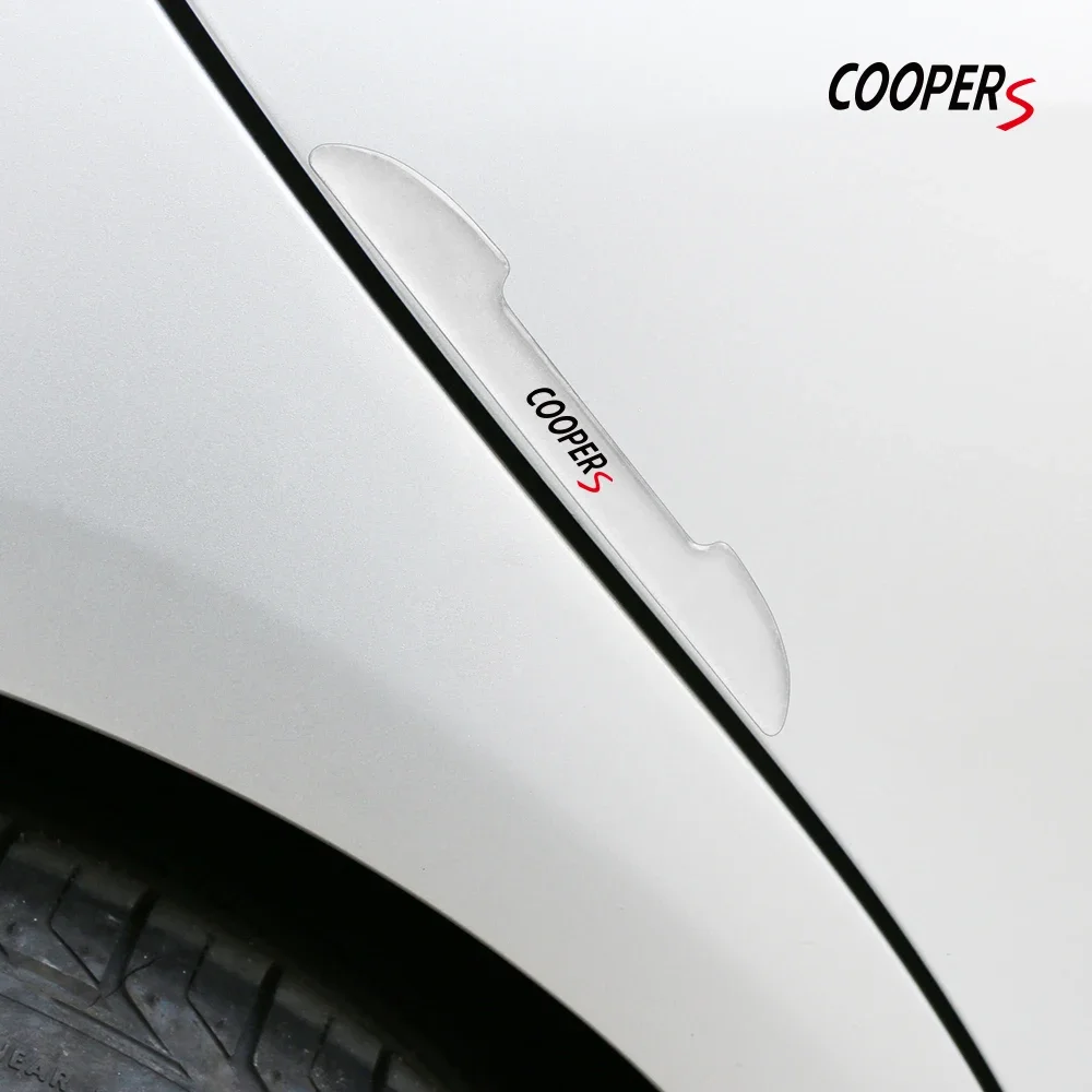 For Mini Coopers R56 R50 R53 R60 F56 F54 4PCS Transparent Car Door Edge Anti-Collision Strips Auto Exterior Decor Accessories