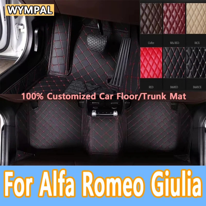 

Роскошные ковры для Alfa Romeo Giulia 2021 2020 2019 2018 2017, автомобильные коврики, индивидуальный Стайлинг, автомобильные аксессуары для интерьера, подушечки для ног