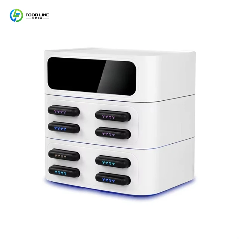 Compact 8 Port Shared Power Bank Charging Station QR Code Scan to Rent Public Charger Kiosk