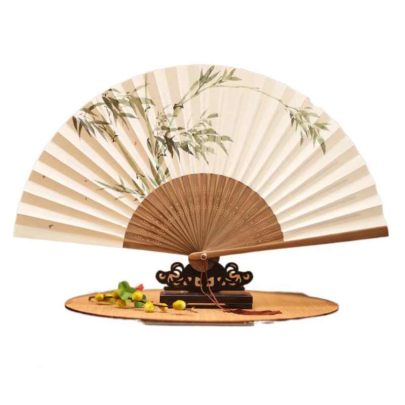 Japanese Fan Portable Hand Painted Paper Fan Ventilador Classical Gift Fans Small Summer Portable Bamboo Xuan Paper Hand Fan