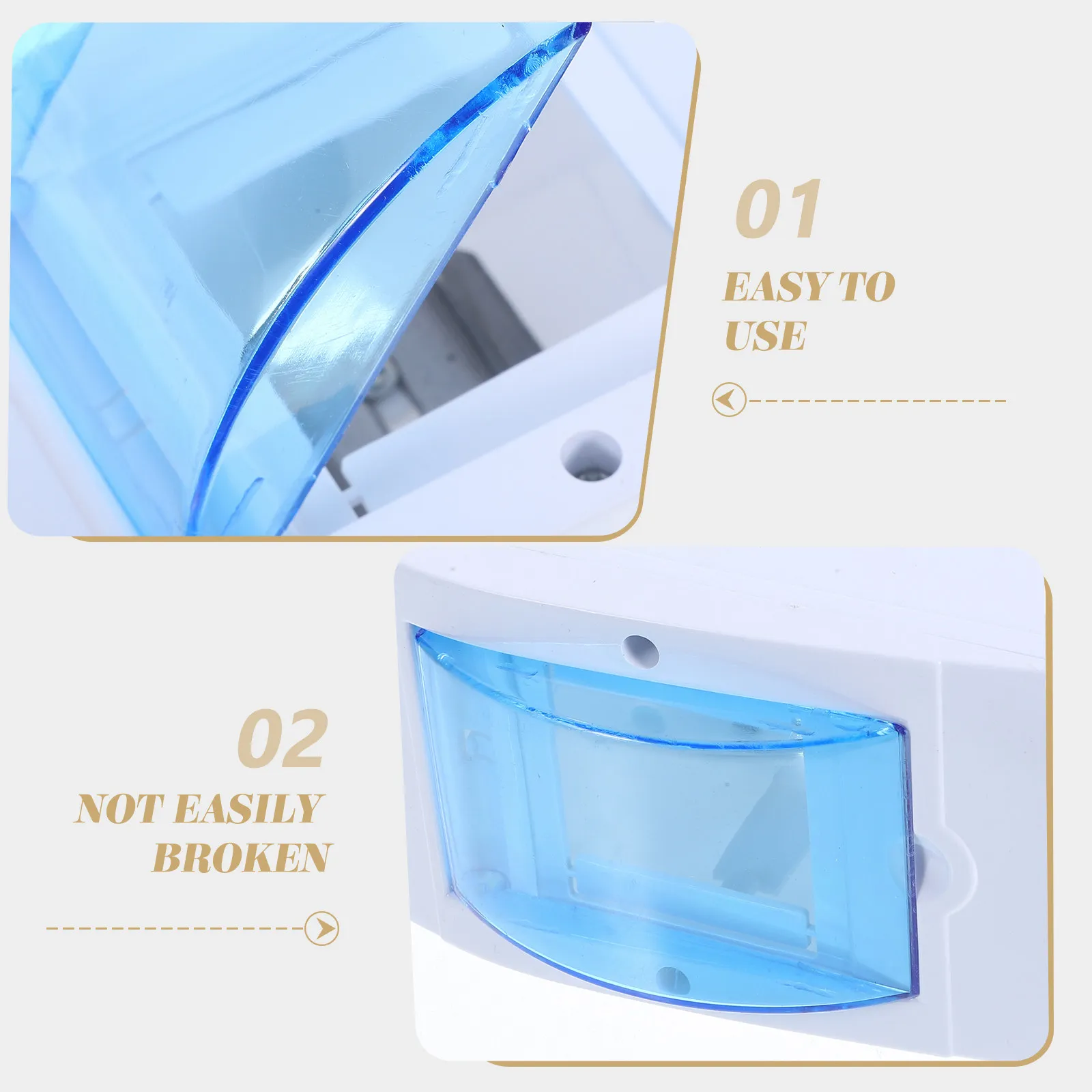 Weatherproof Plastic Distribution Box 3 Way Power Distribution Protection Box for House Workshop Outdoor Electrical Installation