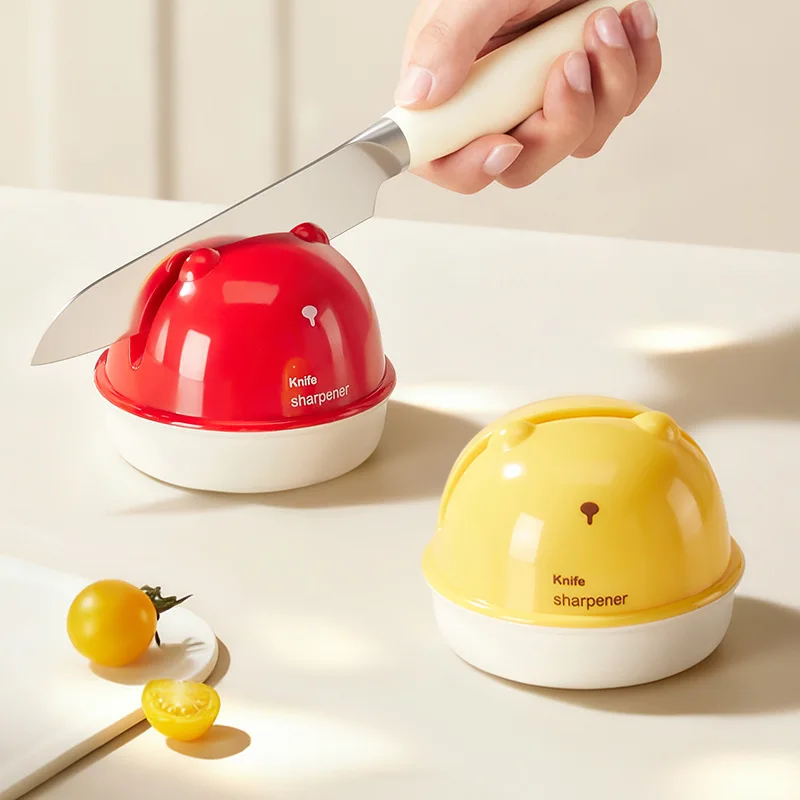 Premium Tungsten Carbide Suction-Cup Knife Sharpener – Household Kitchen Sharpening Tool
