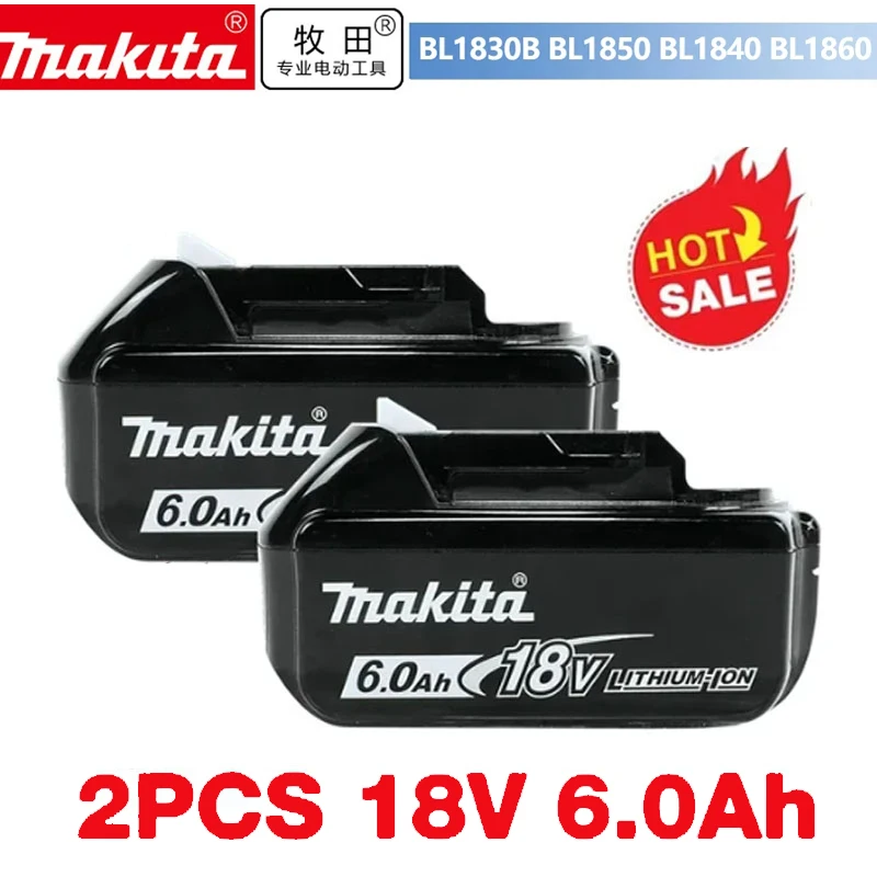 

BL1850 for makita 18v 6ah original battery bl1830 bl1860 bl1850B tool batteries compatible for Makita 18 Volt wireless grinder