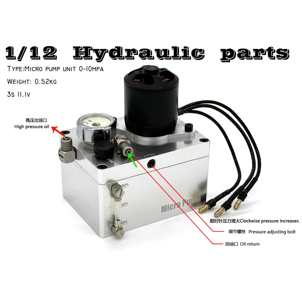 7MPA koparka hydrauliczna pompa olejowa mikro wysokociśnieniowa zintegrowana pompa regulowane ciśnienie RC koparka hydrauliczna Model koparki pompa