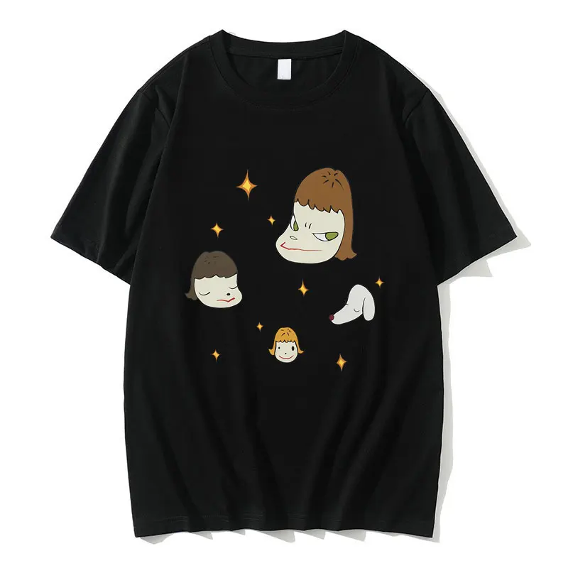 Yoshitomo Nara Graphic T-shirt Unisex Japanese Art Aesthetic Girl T Shirts Men Women Casual Oversized Tshirt Unsiex Cotton Tees