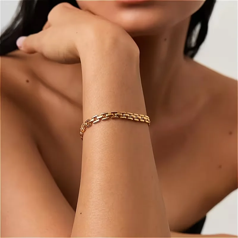 Vintage Jewelry Watches Women - 2026年ニューヴィンテージ腕時計ストラップブレスレットステンレススチールリンクチェーンブレスレット女性男性用パーティー韓国版防水ジュエリー