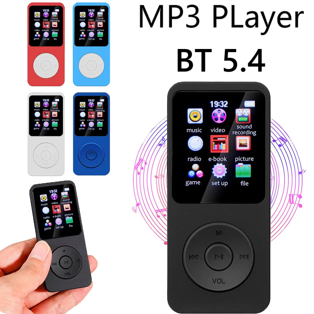 MP3 Player Built-in Speaker HiFi Lossless Music Player Bluetooth 5.4 Speaker Student Walkman Support FM Radio E-Book Recording