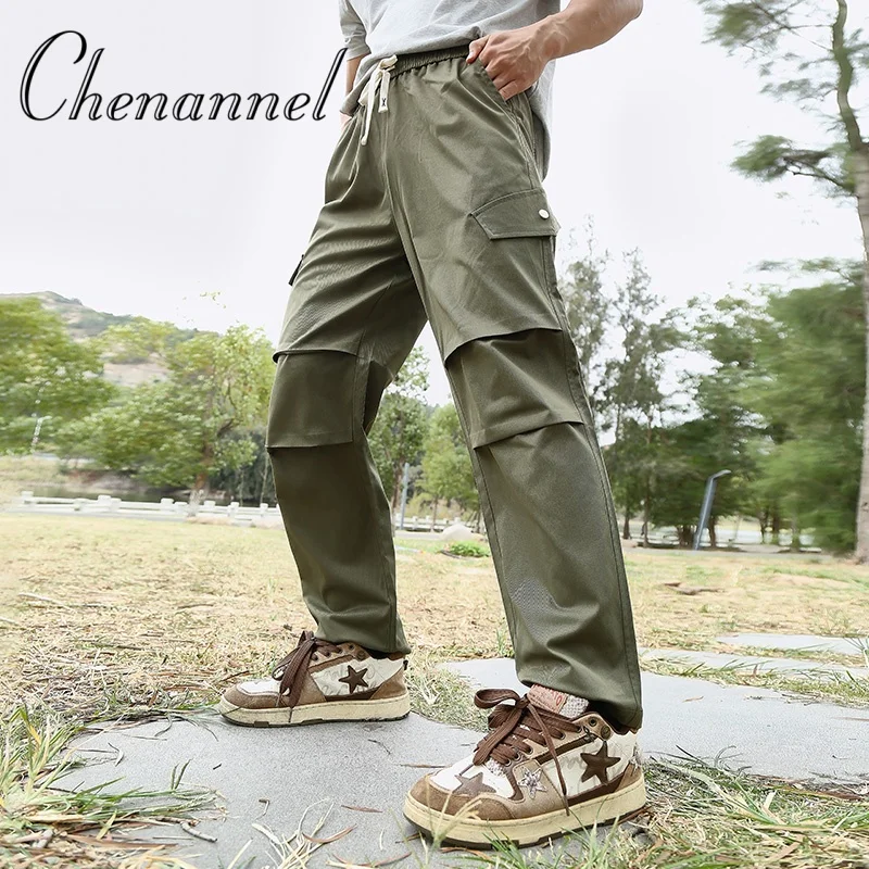 

Мужские весенне-осенние военные камуфляжные рабочие брюки, свободные спортивные брюки для лесозаготовок