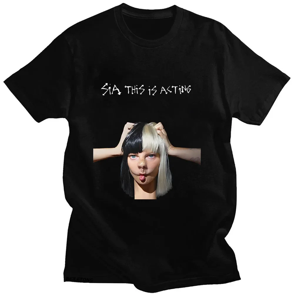 Sia This Is Actins T-shirt Graphic Printing Hip Hop Cotton Tee-shirt Funko Pop Aesthetic O-neck Punk Tshirt Ropa Mujer Retro Top